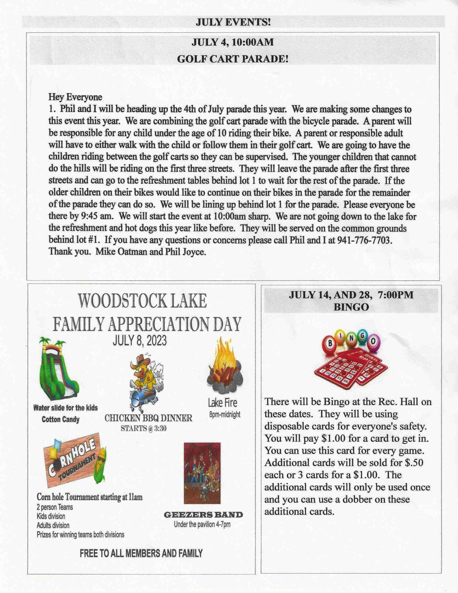 CAMP WOODSTOCK LAKE MESSENGER Woodstock Lake Camp Ground